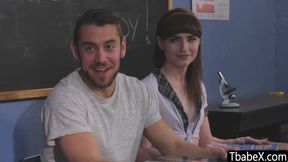 Slender tgirl Natalie Mars fucking Dantes tight ass