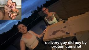 delivery guy fucked 2 clients facecum instead of pizza