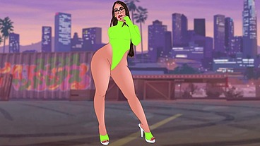Thick bubble butt Gigi is back in the backalley