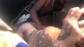 cheating whore tries to keep her voice down while getting pounded