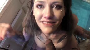 cheating whore tries to keep her voice down while getting pounded