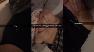 German Cheerleader wants to fuck classmate Snapchat