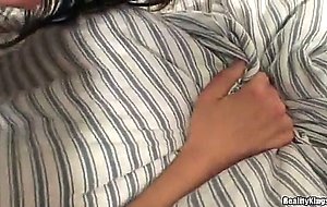 Hottie in white underwear teases James Brossman in bedroom