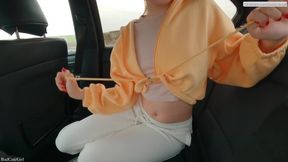 Teen Cutie's Roadside Blowjob Marathon: POV Handjob Frenzy in HD