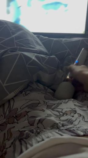 Fingering my fresh shaved pussy and using my electric vibrator on my wet tight pussy 💦💦