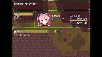 Busty succubus with pink hair, Rem is eager to get fucked very hard, until she cums