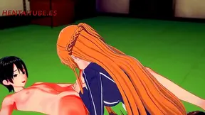 Asuna Pleasures Kirito with Sensual Bliss in Steaming SAO Encounter