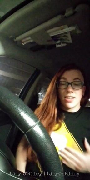 Risky Parking Garage Clit Rubbing Car Masturbation