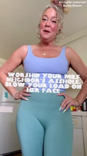 Worship Your Milf Neighbor's Asshole, Blow Your Load On Her Face
