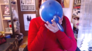 A big blue balloon gives me an orgasm over and over again wanna see how?