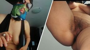 Amateur Wife Fingers Pussy Orgasm with Moans. Latina Big Ass, Big Tits.