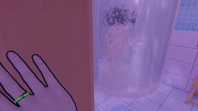 Sneaking And Watching Milas Shower Hentai Miside Uncensored