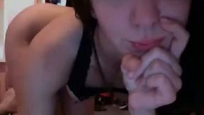 My amazing ex GF toys her pussy to orgasm in front of a webcam