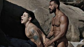 Bottom Hispanic stud gets his BBC fucked in orgy