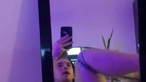 Pulling Anal Beads out of my Tight Ass and Cum