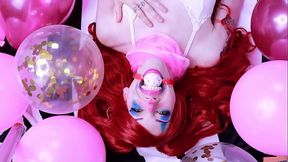 Beautiful Agony in Clown Makeup