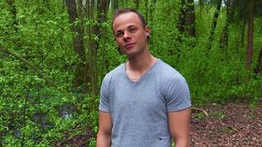 Handsome hottie from the woods takes his cock