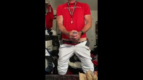 Jockdad87 Edges in Baseball Gear with His Pocket Pussy