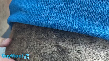 Hairy man close up