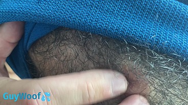 Hairy man close up