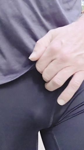 Iconic moment from "Morning run. Bulge in my lycra"