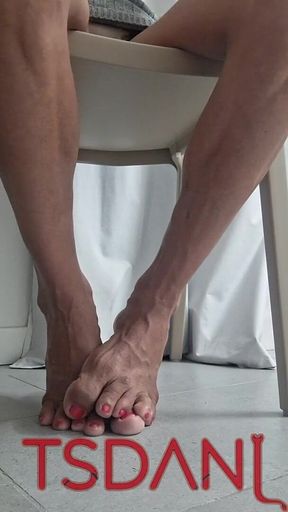 At Home, Showing My Feet by Voice, I Think About When It Will Be Wonderful to Suck Them All at Night