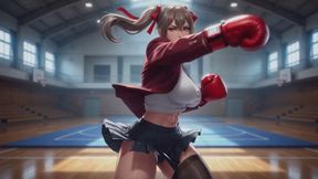 Female Boxing Stories #16B: Twin-Tail Rivalry in the Empty Gym (Animated)