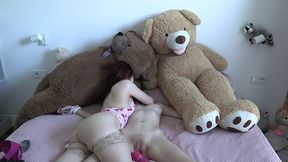 Lady Mononoke And Ther Tied To Bed Teenage 18+ Toy In Facesitting, Orgasm And Sensual Play With Magic Wand