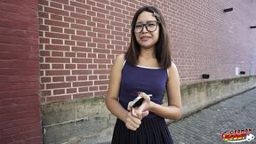 german scout - tiny shy asian girl krys sunshine pick up for first casting fuck