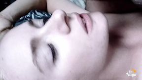 Fucked stepdaughter slurps stepdad's jizz in extreme close-up &mdash;  slow-mo &mdash;  twice &mdash;  four times