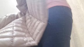 nicoletta’s trip to the oversize section: the struggle to squeeze her massive new silhouette into the biggest jeans in the store