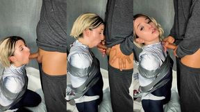 spidergwen es amarrada para dar un oral deliciosa