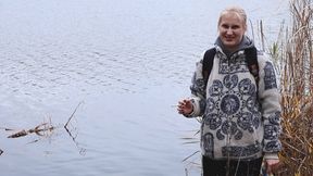 Lake, cigarettes, trash, and Domestos