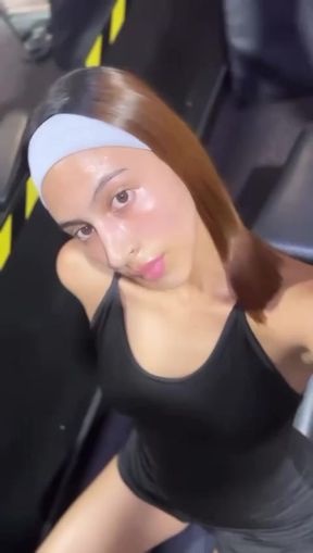 Sweating a little at the gym