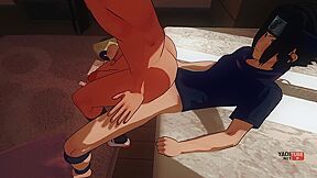 Naruto Yaoi - Naruto Enjoys Riding Sasukes Big Dick With Car Toon
