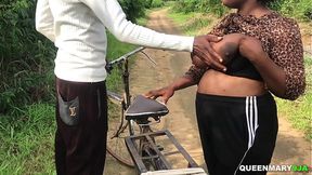 Hot roadside fuck with big black cock