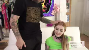 Ginger slut takes a rough cock all raw