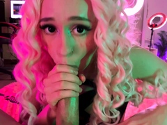 Cute blonde teen girlfriend awesome POV blowjob