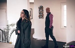 Athena faris gags on her stepdads cock