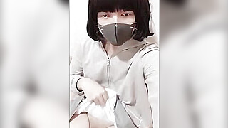 Chinese Teen Tranny Cum Hands Free