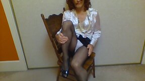 Tease and Tantalize: Crossdresser in Pantyhose & Lingerie