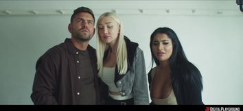 Interracial Threesome Sparks Cheating Passion in a Strip Club