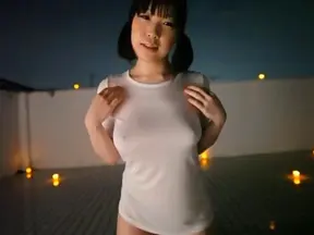 AV teen hottie Yuna Aoba exposes her big tits in wet clothes