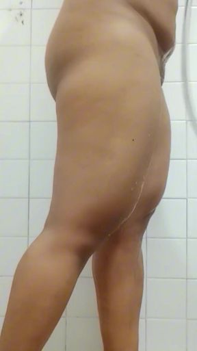 Emotional moment from "Show of plump Indonesian widow in the bathroom"