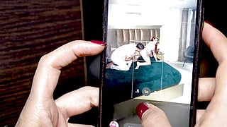 I catch my stepdaughter having sex with her boyfriend and I join in so they can fuck my pussy - Monique Fuentes, Andrea Castro a