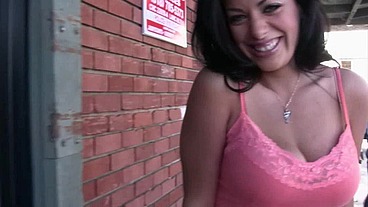 Angelica Raven Drips Spit On Her Tits To Get Her Nipples Hard