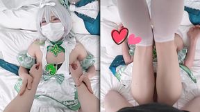 Genshin Impact Nahida POV Cosplay fuck, Hentai Shemale Cosplayer, Asian Femboy trans 4