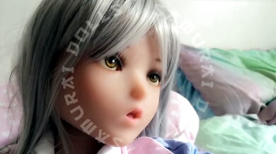 Anime-inspired beauty in thigh-highs gives Blowjob while leaking milk in pastel dollhouse