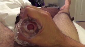 A Steamy Solo Performance: Man Pleasuring Himself with a Fleshlight