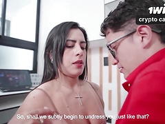 Big arse MILF pummels cherry nerd for online help. Pipe Boy and Kylei Ellish's super-hot XXX!!